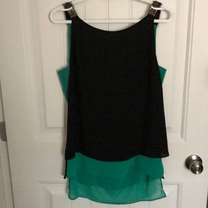 NEW:  Black & Emerald Green Top